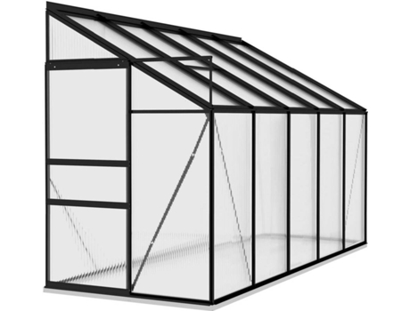 Invernadero VIDAXL de Aluminio Gris Antracita 6,5 m³