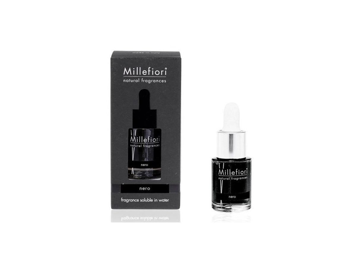 Aceite aromático soluble en agua 15 ml para humidificador Fragancia amaderada y exótica de Millefiori negro