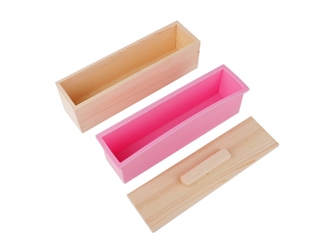 Molde Rectangular De Silicona De 900 Ml Con Tapa Para Hacer Jabón Casero, Pasteles, Chocolate Y Helados.