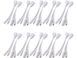 Paquete De 10 Pares De Cables Poe Rj45 Para Cámaras Ip (alimentación A Través De Ethernet) -