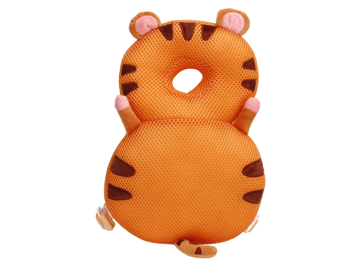 Mochila Para Bebé Con Diseño De Animal, Protector De Cabeza Relleno De Algodón Pp, Diseño De Tigre De Seguridad.