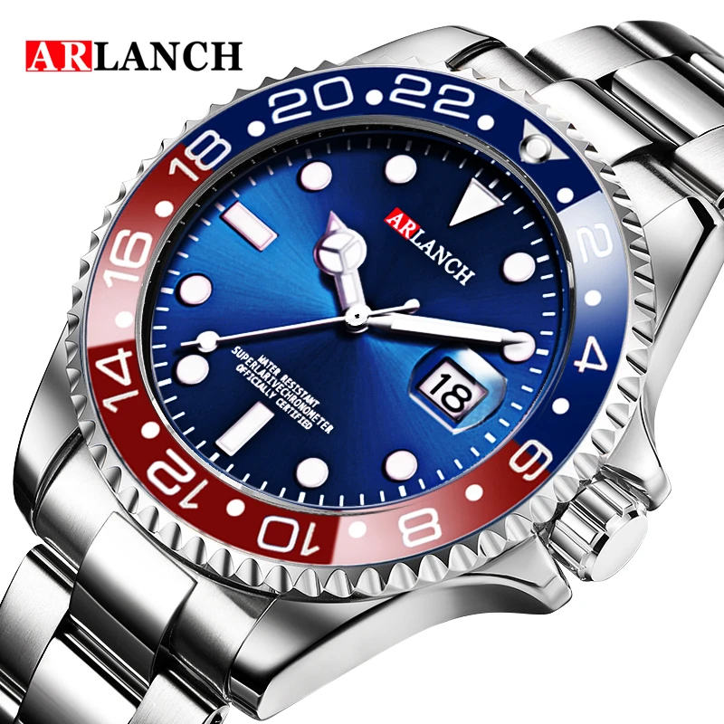 Reloj De Cuarzo De Lujo, Resistente Al Agua Y Fabricado Completamente En Acero, Para Hombre.