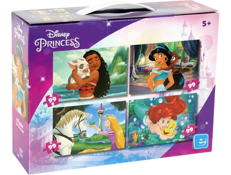 Puzzles Princesas Disney 4 en 1 99 Piezas