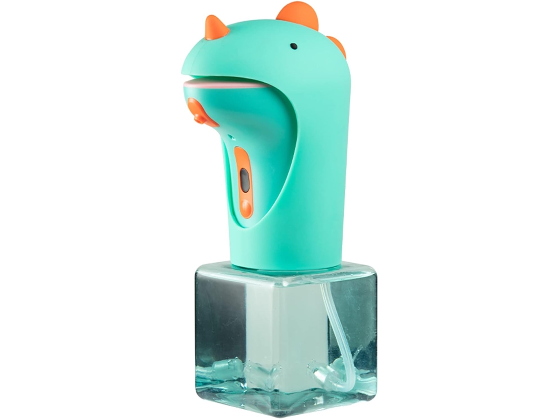 Dispensador de jabón espumoso inteligente, sin contacto, resistente al agua IPX6, diseño de dinosaurio, 250 ml, verde, Csyy