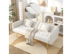 Sofá 2 Plazas - Multifuncional, Respaldo Ajustable Y Brazos Modulables - Ancient White
