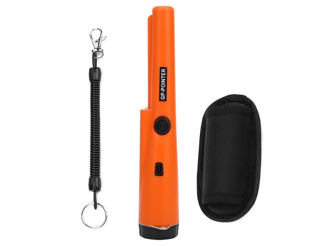Detector De Metales Portátil Con Puntero Y Estuche De Piel Sintética Para La Búsqueda De Oro, Alarma Sonora Y Por Vibración, Resistente Al Agua (no)