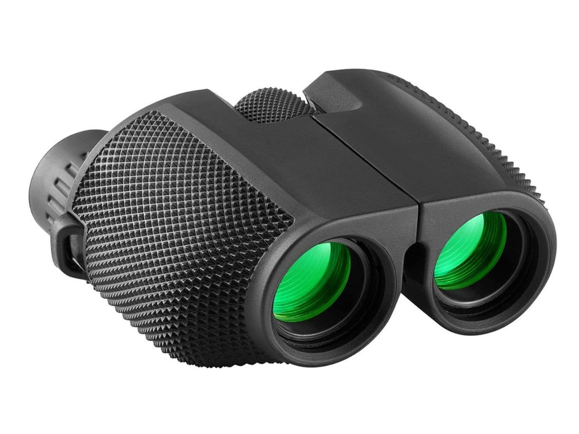 Binoculares plegables compactos de alta potencia 10x25, telescopio impermeable, negro Bestvite