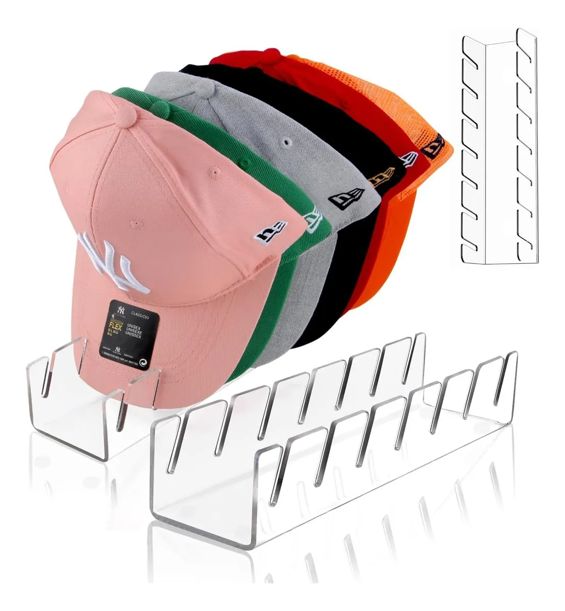 Paquete de 2 estantes para guardar gorras de béisbolvayotoy