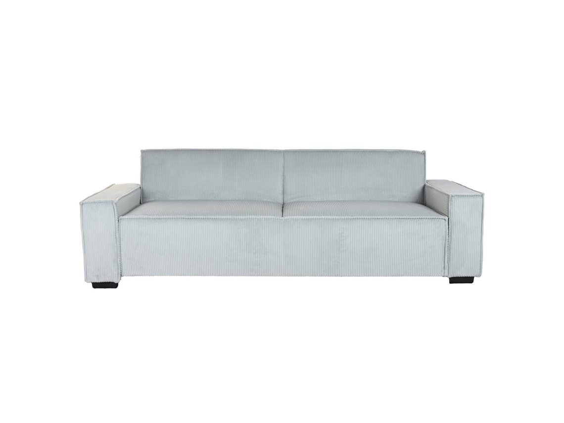 Sofá cama de poliéster, color pana, verde menta, 230x94x75cm, ALEXANDRA HOUSE