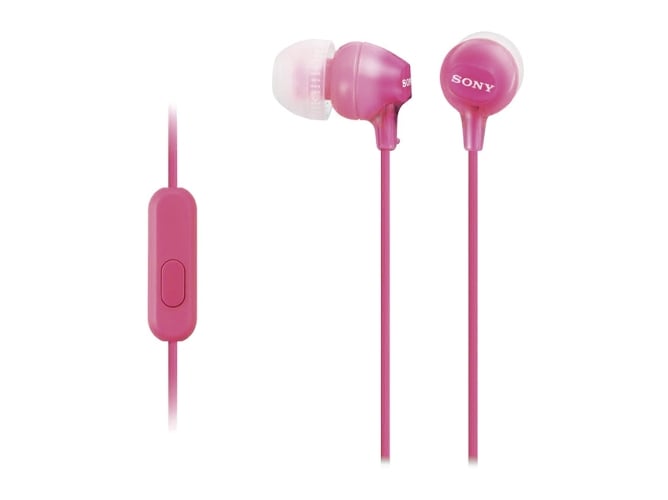 Auriculares con Cable SONY Mdr-Ex15App (In Ear - Micrófono - Rosa)