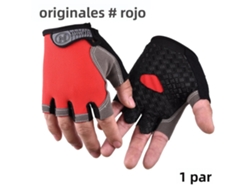 (regular Rojo S) Guantes De Ciclismo Unisex, Antideslizantes, Amortiguadores, Diseño De Medio Dedo, Acolchado De Gel.