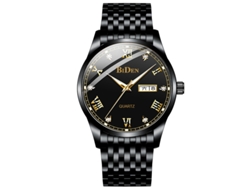Reloj de negocios MDUG para hombre con tres manecillas y calendario, estilo deportivo, ideal para estudiantes y jóvenes, color negro.
