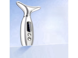 Un Dispositivo De Belleza Especialmente Diseñado Para Masajes Faciales Y De Cuello, Con Funciones De Calor Y Vibración, Portátil Y Compacto.
