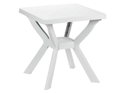 Mesa resina blanca cuadrada 70x70x72 (alt.) cm.