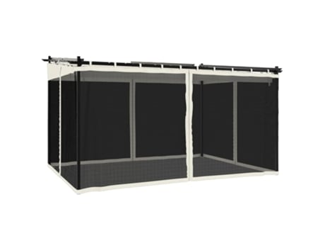 Cenador VIDAXL Crema Acero (4x3 m)