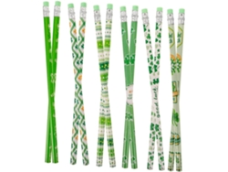 Juego De Lápices Con Goma De Borrar, Lápices De Dibujo Con Diseño Del Día De San Patricio Para Niños Y Niñas.