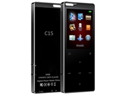 MP3 YIZHOOD (64G)Reproductor de música sin pérdidas con tecla táctil Bluetooth Podómetro de pantalla táctil Ebook Metal negro