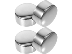 Tapones Redondos Metálicos Inoomp De 50 Mm Para Pasamanos, 4 Piezas, Para Uso Residencial Y Comercial. Cubiertas Para
