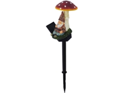 Lámpara solar de jardín con estaca | Lámpara solar de resina con forma de hongo Gokoco con estaca