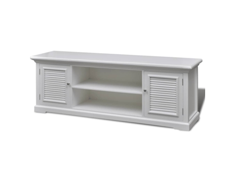 Mesa TV VIDAXL Blanco Madera (121x30.5x41.7 cm)
