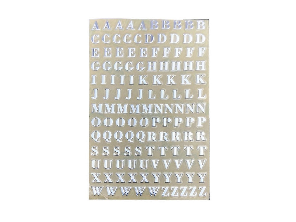 Pegatinas de epoxi metálico, yeso, vela, aromaterapia, 26 letras, números, pegatinas, combinación de palabras, pegatinas para decoración de uñas Hengrongshen