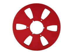 Rollo De Cinta De Aluminio Vacío De 10 Pulgadas Y 1/4'' Con 6 Agujeros Y Rodamiento Para Grabadoras - Rojo