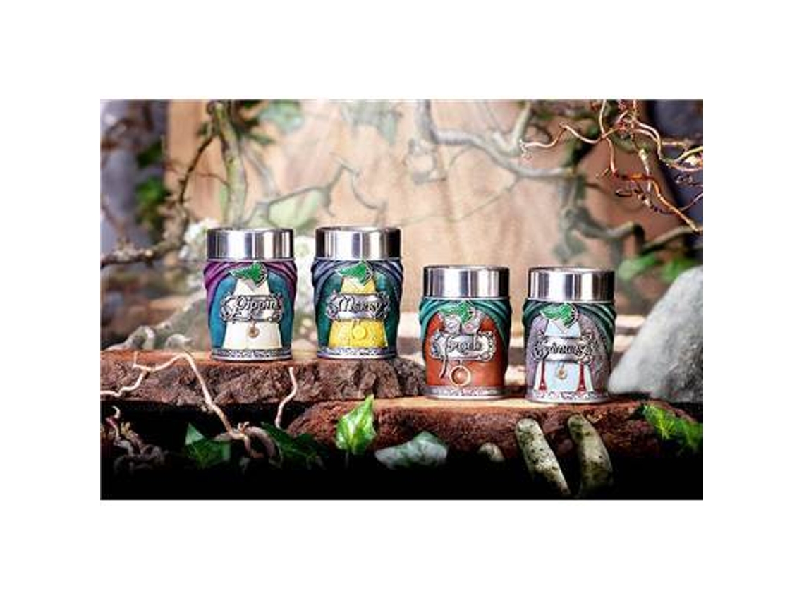 Juego de 4 vasos de chupito NEMESIS NOW Seigneur des Anneaux Hobbit