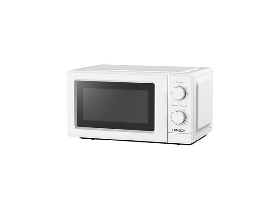 Microondas con 5 Funciones y Base Antideslizante con Capacidad de 20 Litros, Color Blanco Lumeco (700w 230v)