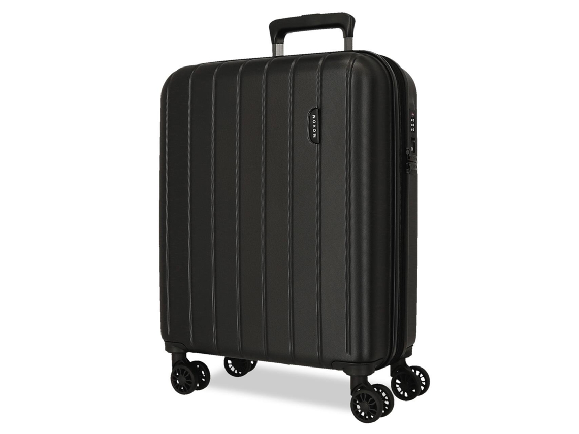 Maleta de Cabina MOVOM Wood Malet Negro (38 x 55 x 20 cm - 37 L)