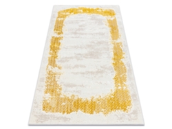 Alfombra Core 004A Marco, Sombreado - Estructural, Dos Niveles de Vellón, Marfil / Oro (200 x 290 cm)