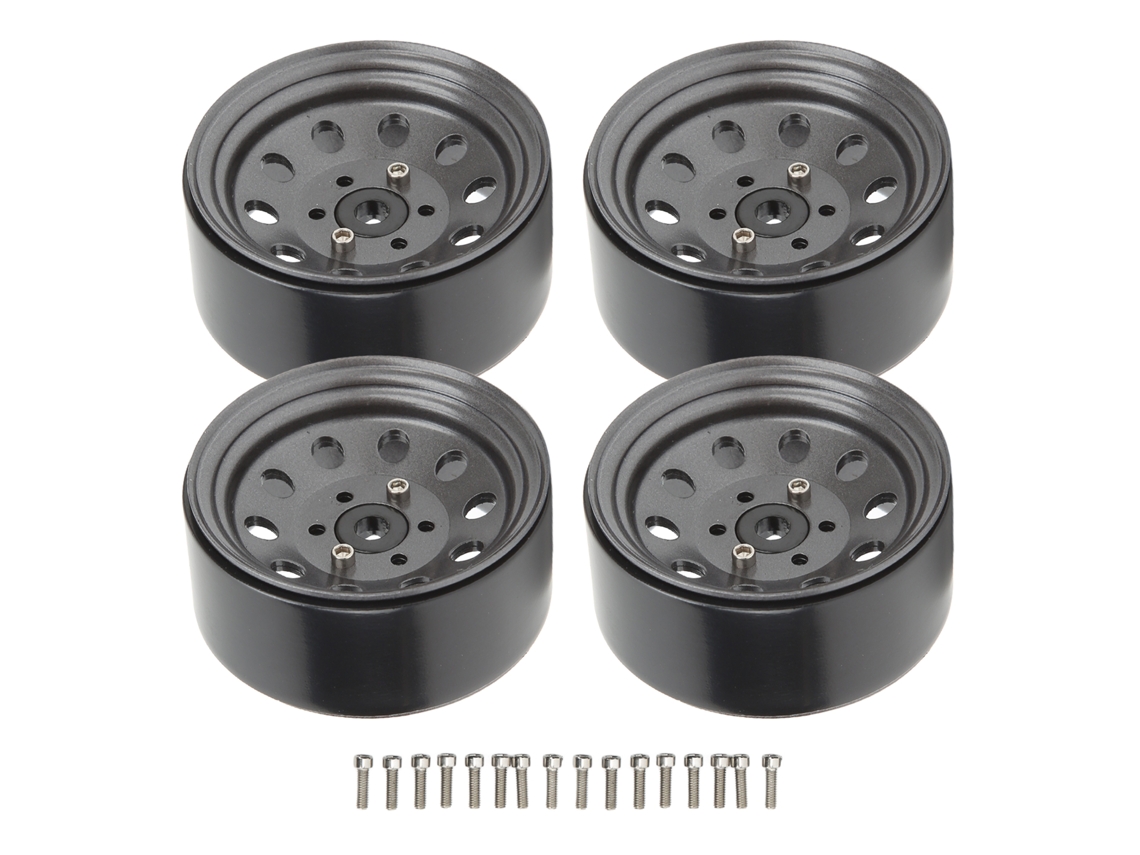 Mali 4pcs Cubo de Roda Rc Beadlock 1.9 Polegadas de Ferro Resistente Ao Desgaste para Substituição Cor Ti