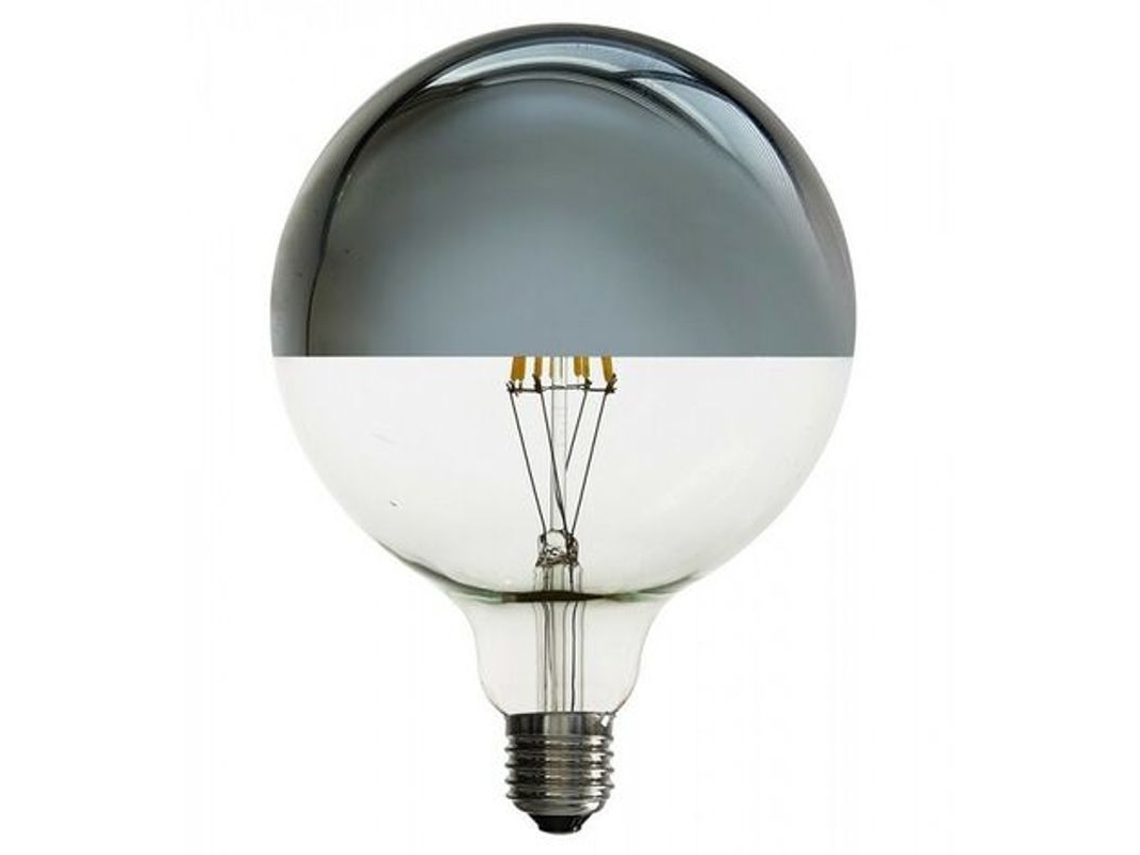 Bombilla Led De Filamento E27 4w G125 Tipo Espejo, Blanco Cálido, Luz Extra, 2700k, 5000h