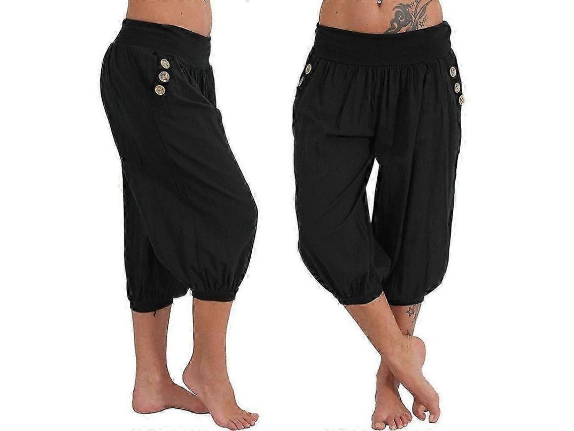 Pantalones De Lino Para Mujer, Estilo Casual De Verano, Pierna Ancha, Tallas Grandes, Estilo Harem, Cómodos, Pijamas, Ropa De Ocio.