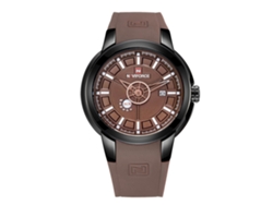 Reloj De Cuarzo Para Hombre Con Correa De Silicona, Resistente Al Agua Hasta 3 Atm, Calendario, Para Exteriores.
