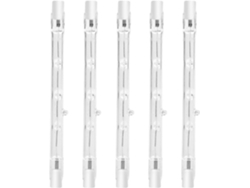 Rebe-bombilla Halógena R7s Regulable 100w 118mm 2800k Blanco Cálido 1500lm Ac220-240v Foco Lineal (5pcs)
