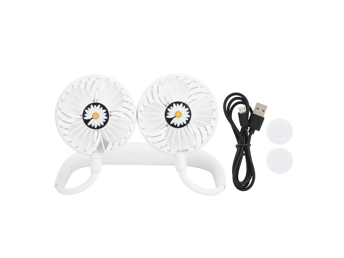 Látigo de cuello portátil recargable por USB con 3 velocidades - Blanco