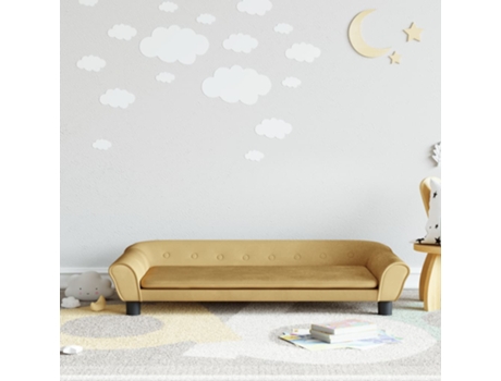 MAISON EXCLUSIVE - Sofá para niños de terciopelo marrón 100x50x26 cm