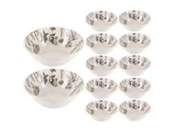 Juego De 12 Boles De Gres Flower De 500 Ml Con Estampado Clásico La Maison Bergner