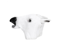 Máscara de cabeza de caballo blanco para Halloween