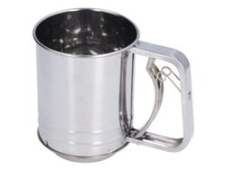 Tamizador De Harina De Acero Inoxidable Con Dos Capas, Ideal Para Hornear Harina De Cacao Y Castaña.
