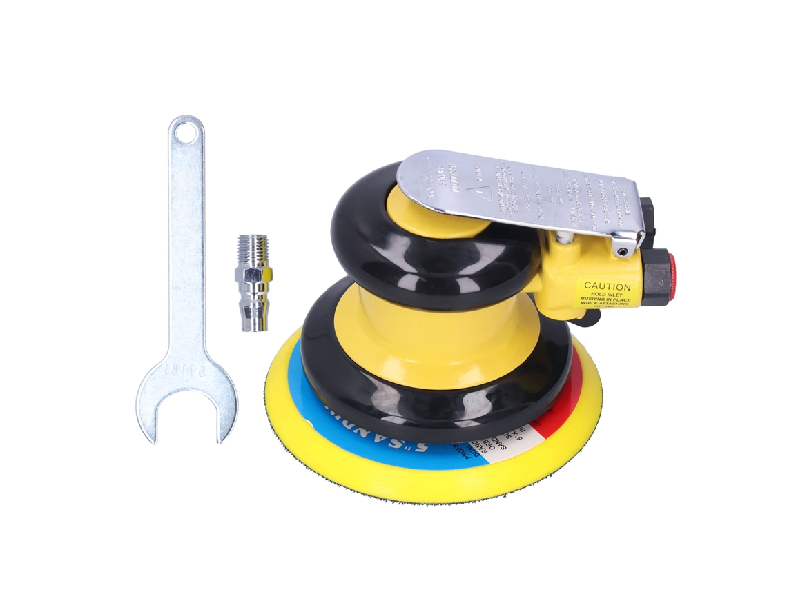 Lijadora Neumática De 5 Pulgadas, 10000 Rpm, Pulidora De Aire Para Madera, Metal Y Fibra De Vidrio.