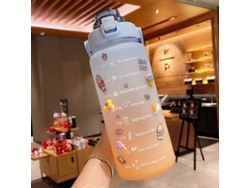 Botella De Agua Deportiva De 2 Litros Con Pajita Grande Y Botella Fitness Gradiente Rosewell