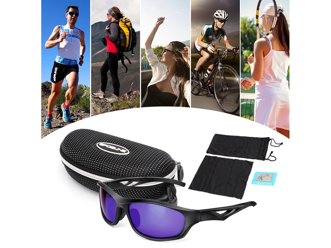 Gafas De Ciclismo Al Aire Libre Uv400 Polarizadas Con Estuche Para Hombre Y Mujer Deportivas