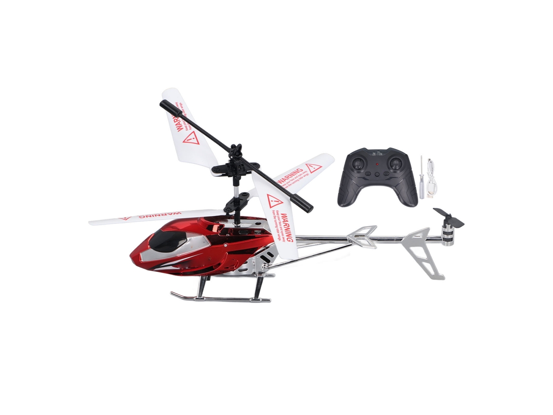 Helicóptero De Juguete Con Control Remoto De 2.5 Canales, Luces Led, Resistente A Caídas, Color Rojo.