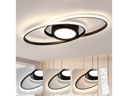Lámpara de techo LED moderna regulable de 48 W con mando a distancia para pasillo Zmh