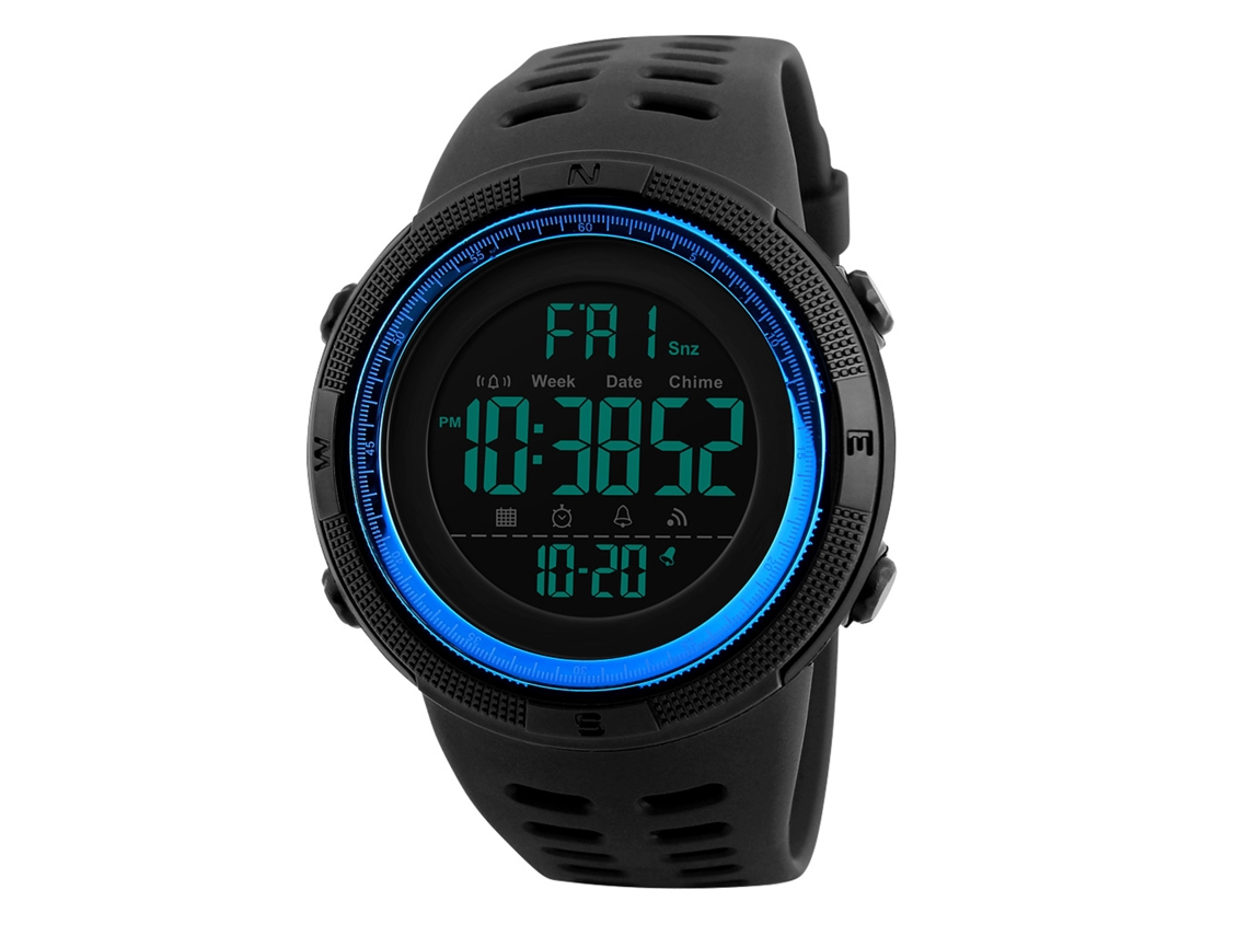 Reloj Deportivo Digital Skmei Para Hombre, Resistente Al Agua Hasta 50 M, Cronómetro, Alarma Y Doble Visualización De Hora.