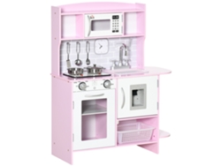 Cocina De Juguete De Madera Con Luces Y Sonidos, 70x29x90cm, Rosa