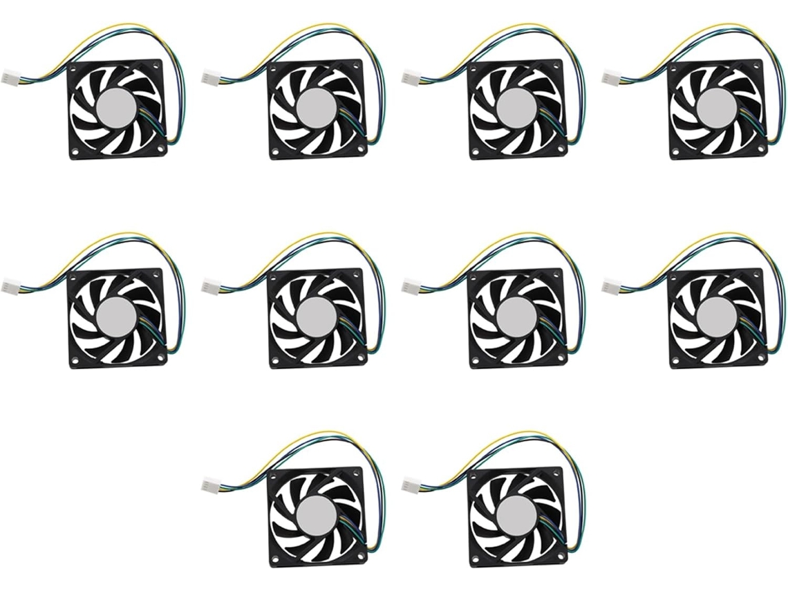 10 Unidades De Ventiladores De Refrigeración Para Cpu De Pc, 70x70x15 Mm, 12 V, 4 Pines, Pwm, Para Carcasa De Ordenador.