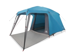 vidaXL Tienda de campaña iglú on porche 5 personas impermeable azul