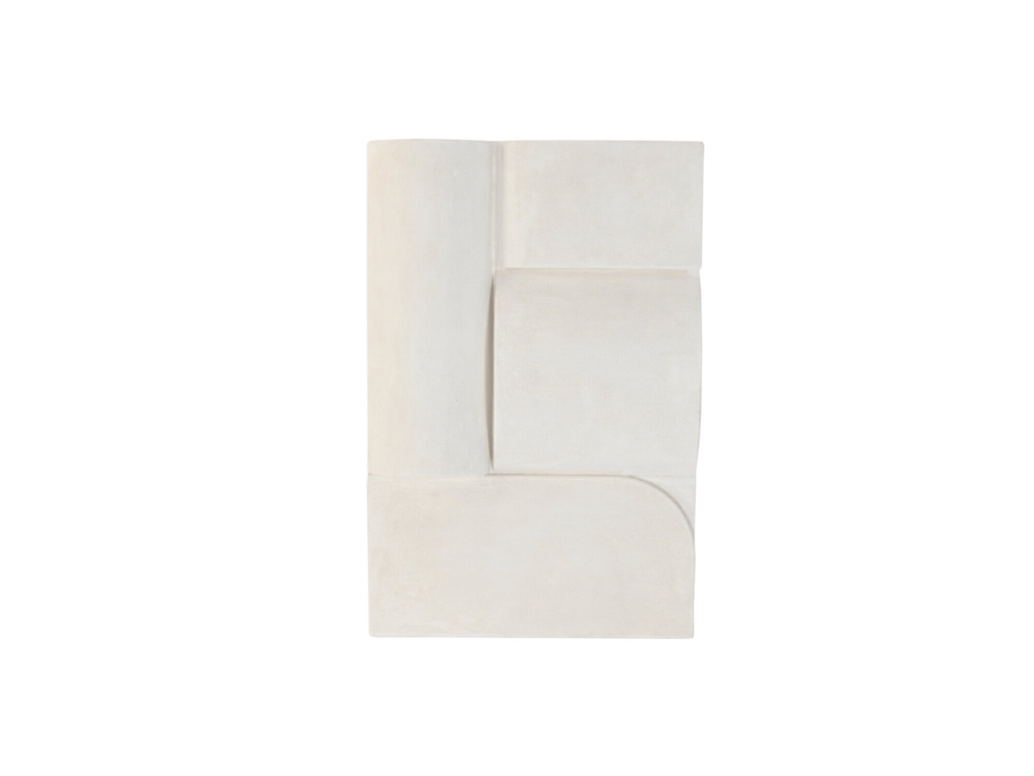 Decoración Pared Mdf Abstracto 3d Blanco 80x12x120cm